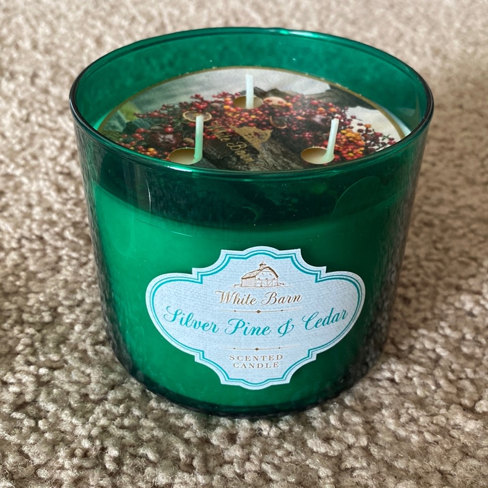 Silver Pine & Cedar Bath & Body Works 3-Wick Candle